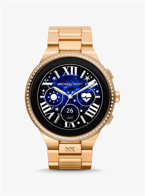 goldene uhr michael kors|Gen 6 Camille Pavé Gold.